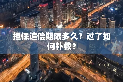 珠海担保追偿期限多久?过了如何补救?